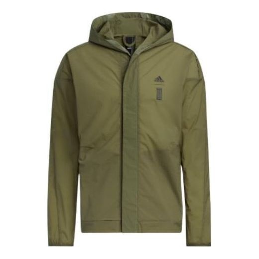 adidas WJ WB Sports Hooded Jacket Olive Green HE5146 - 1