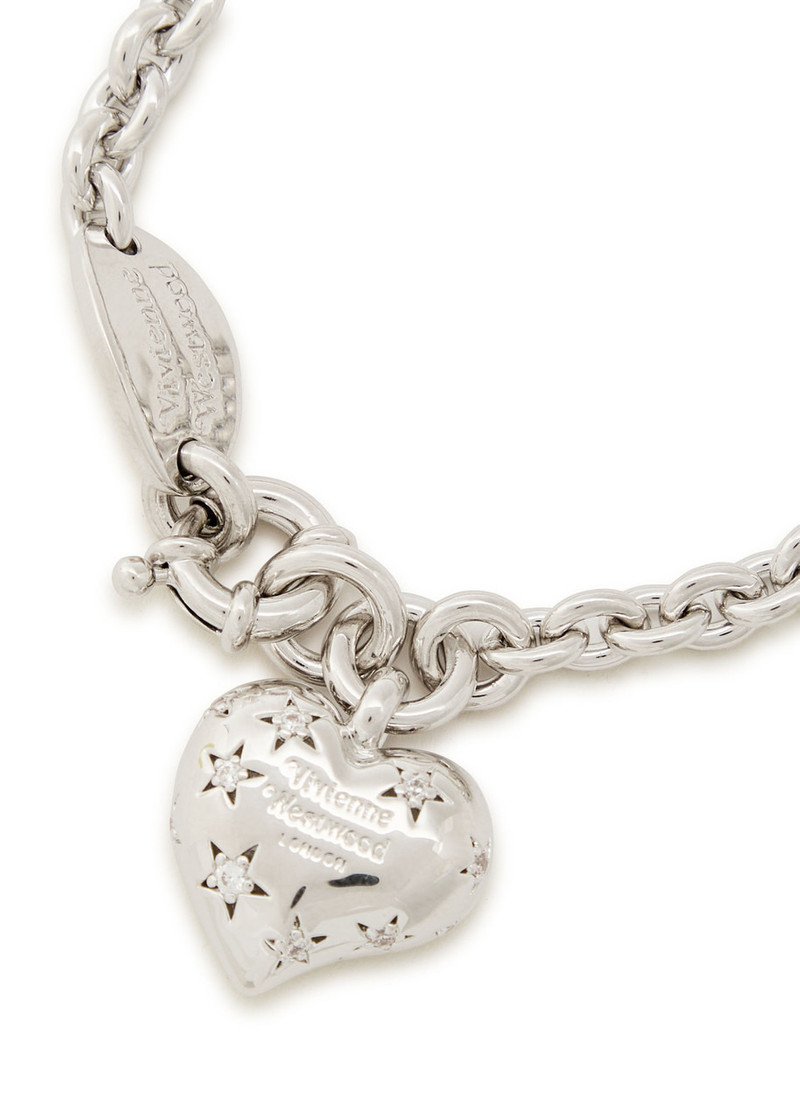 Vivienne Westwood Vivienne Westwood Lee Crystal-embellished Heart-pendant Bracelet outlook