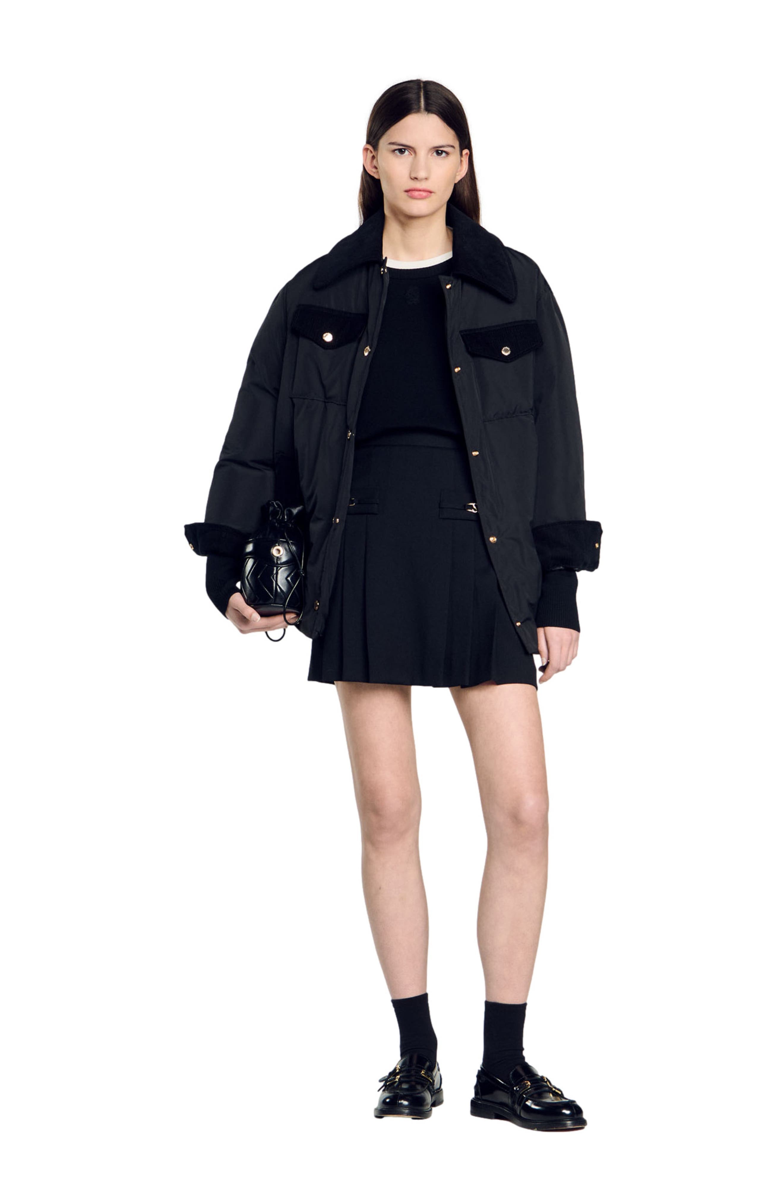 SANDRO Wool blend sweater in Black at Nordstrom - 5
