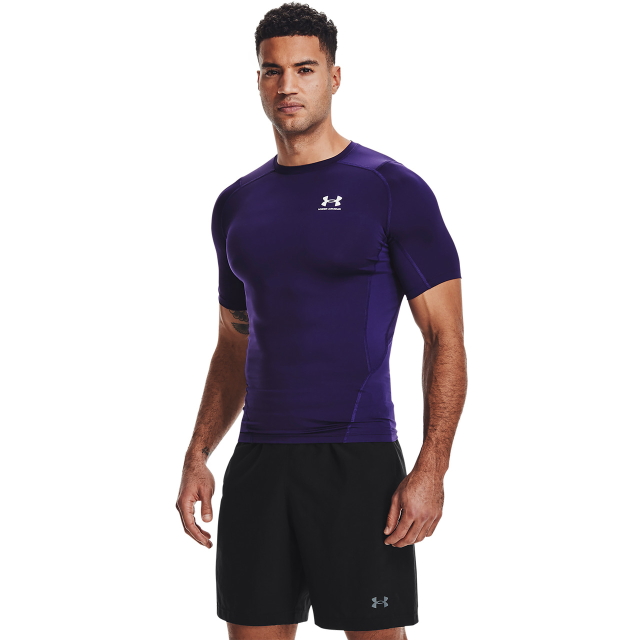 Under Armour Mens Under Armour HeatGear Armour Compression Short Sleeve Football T-Shirt - 1