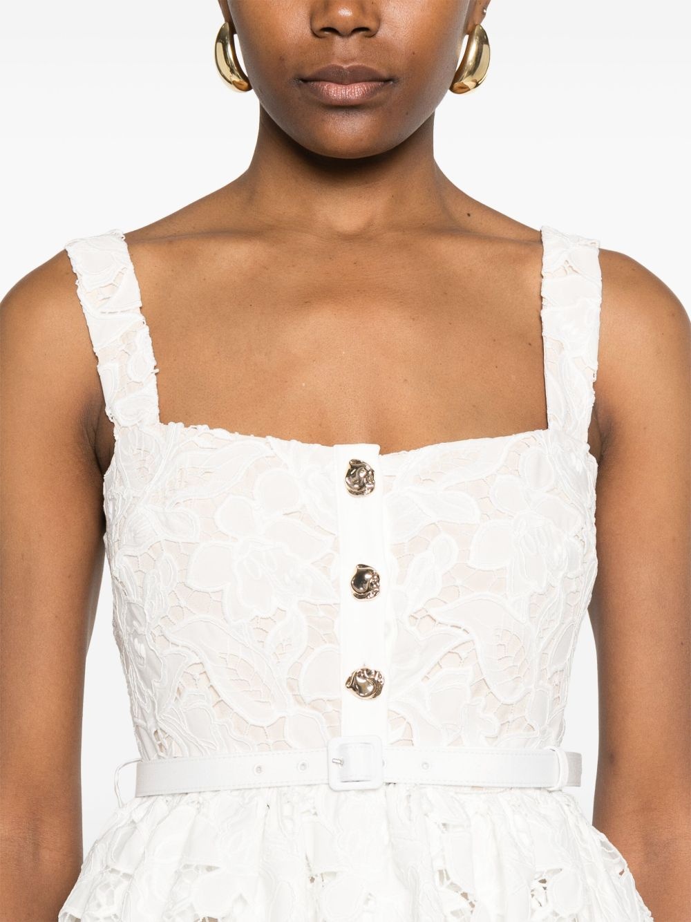 lace tiered mini dress - 5