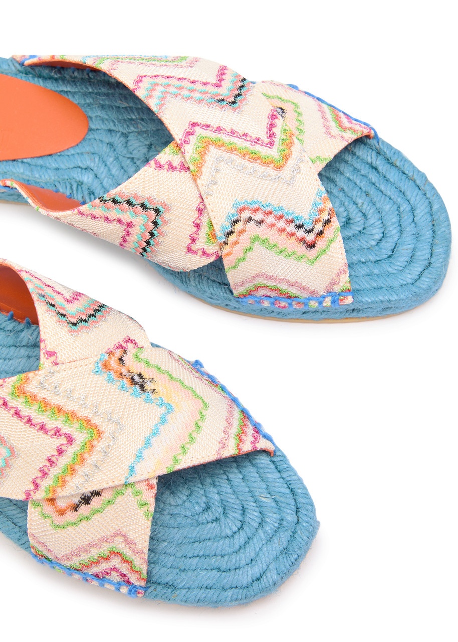 Missoni Harlow Zigzag Lamé Espadrille Sliders - 3