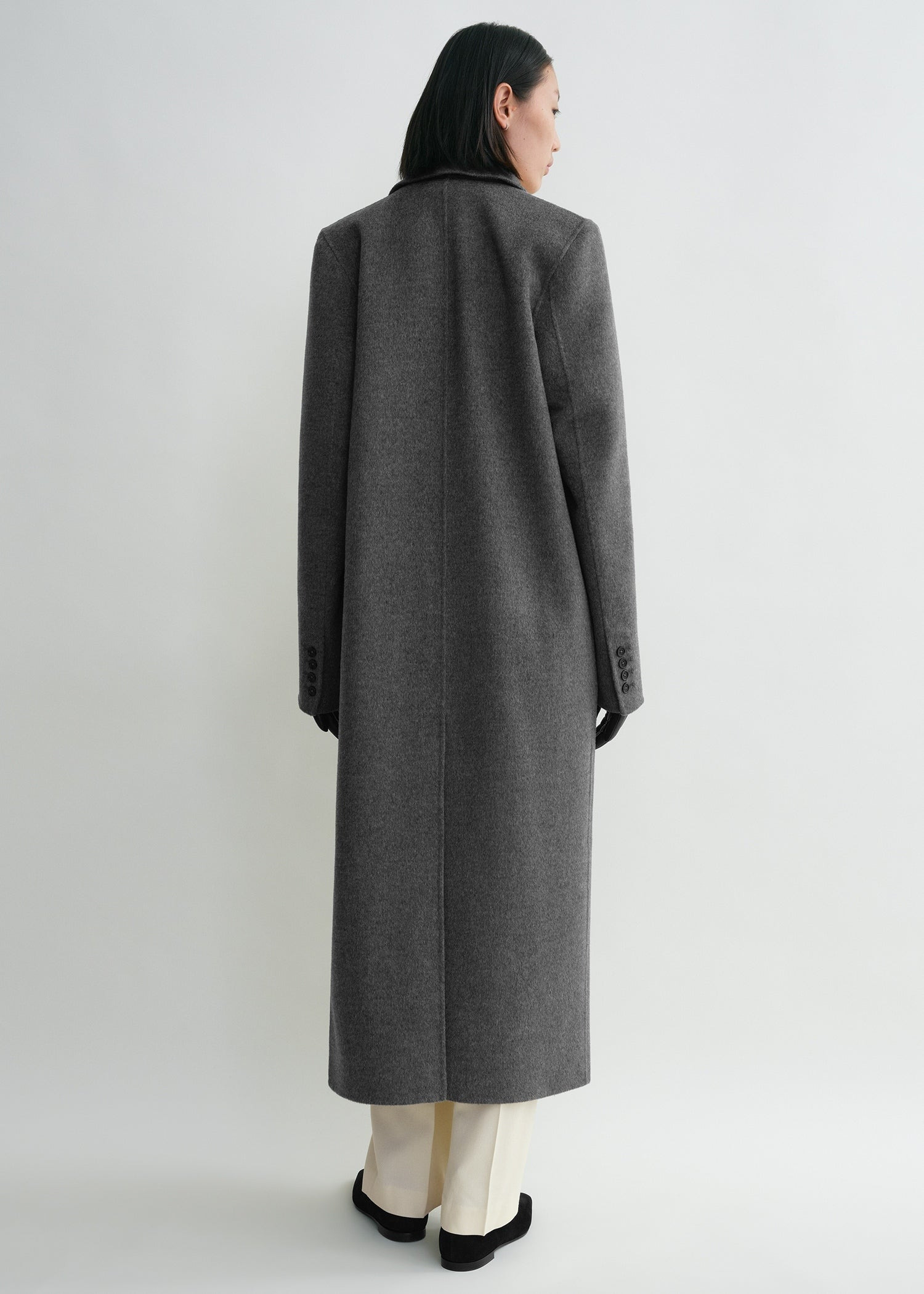 Classic doublé coat mid grey melange - 4