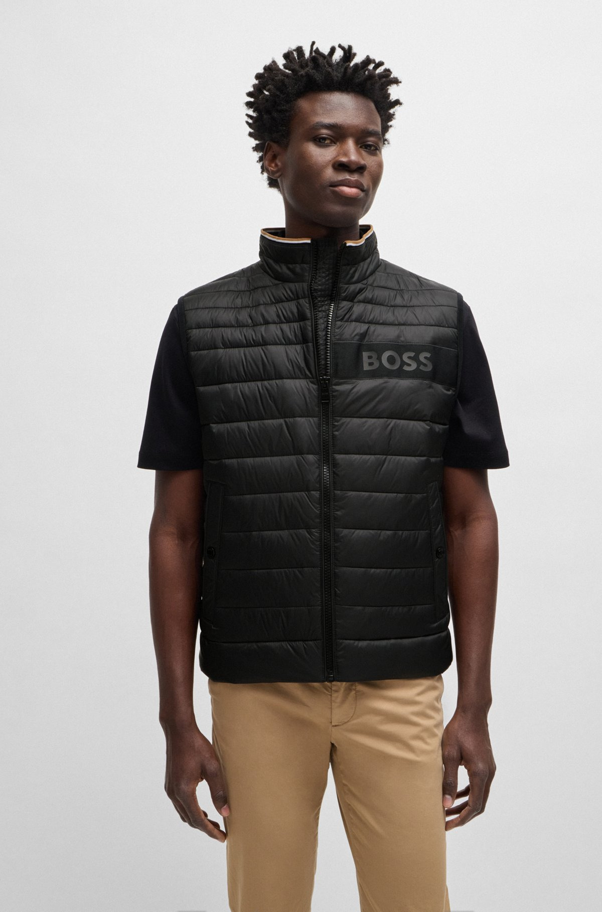 WATER-REPELLENT GILET WITH 3D-LOGO TAPE - 2