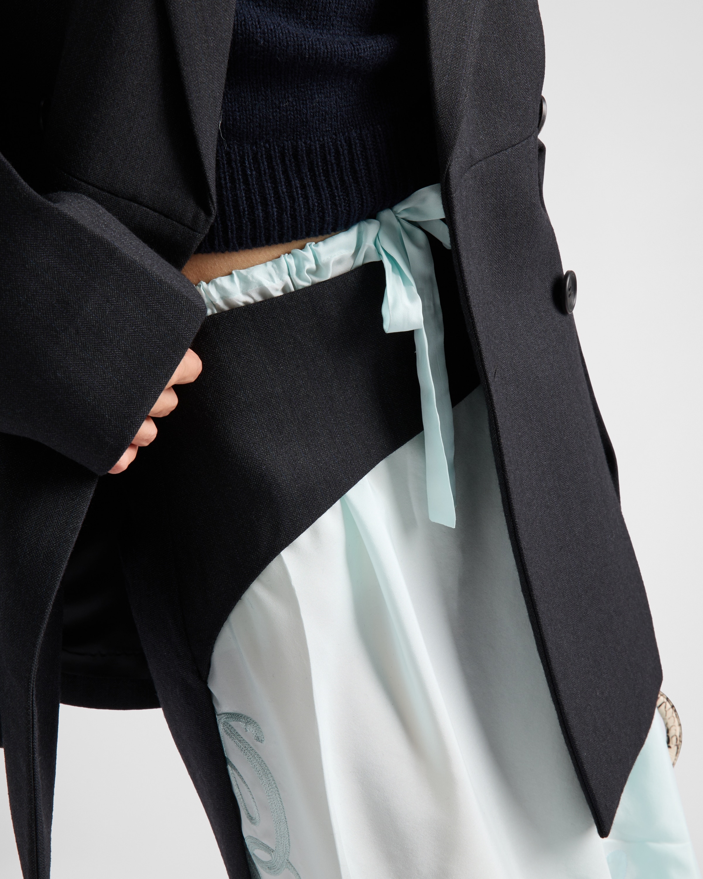 Deconstructed chevron midi-skirt - 3