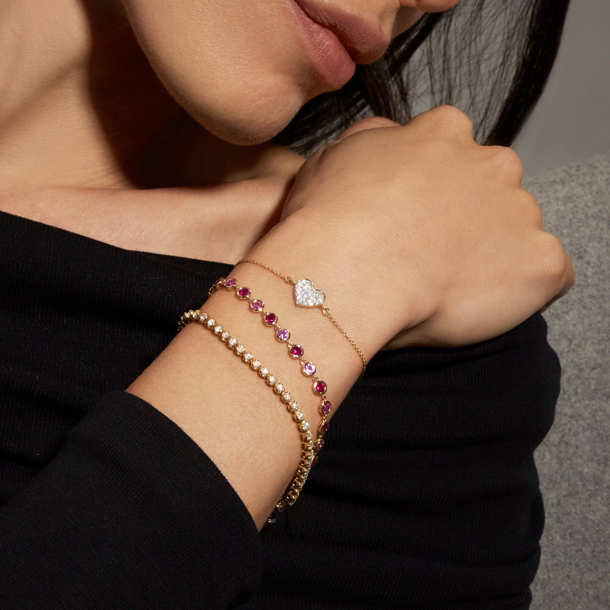 All My Love Sparkle Heart Diamond Bracelet - 5