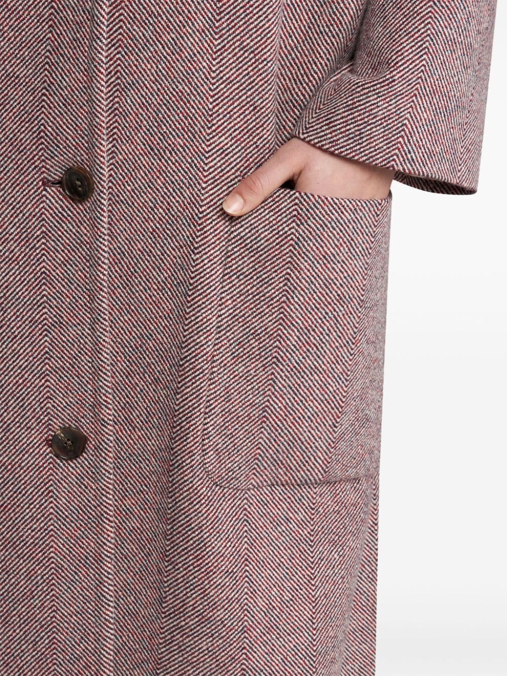 belted wool coat - 5