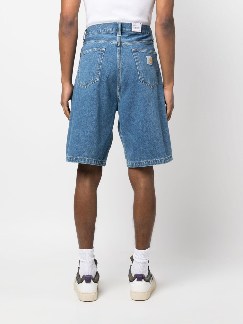 Denim cotton shorts - 4
