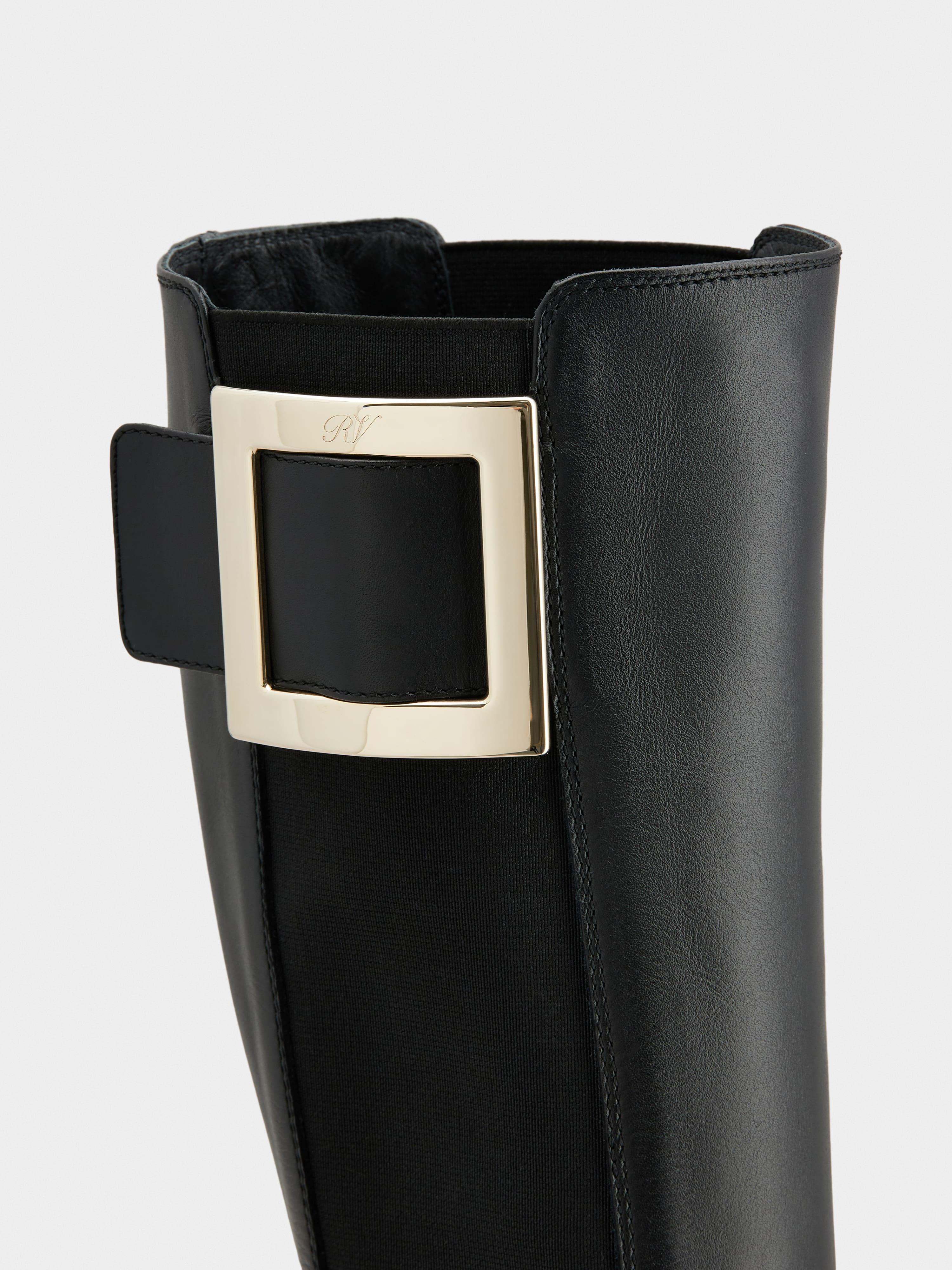 Viv' Rangers Metal Buckle Chelsea Boots in Leather - 3