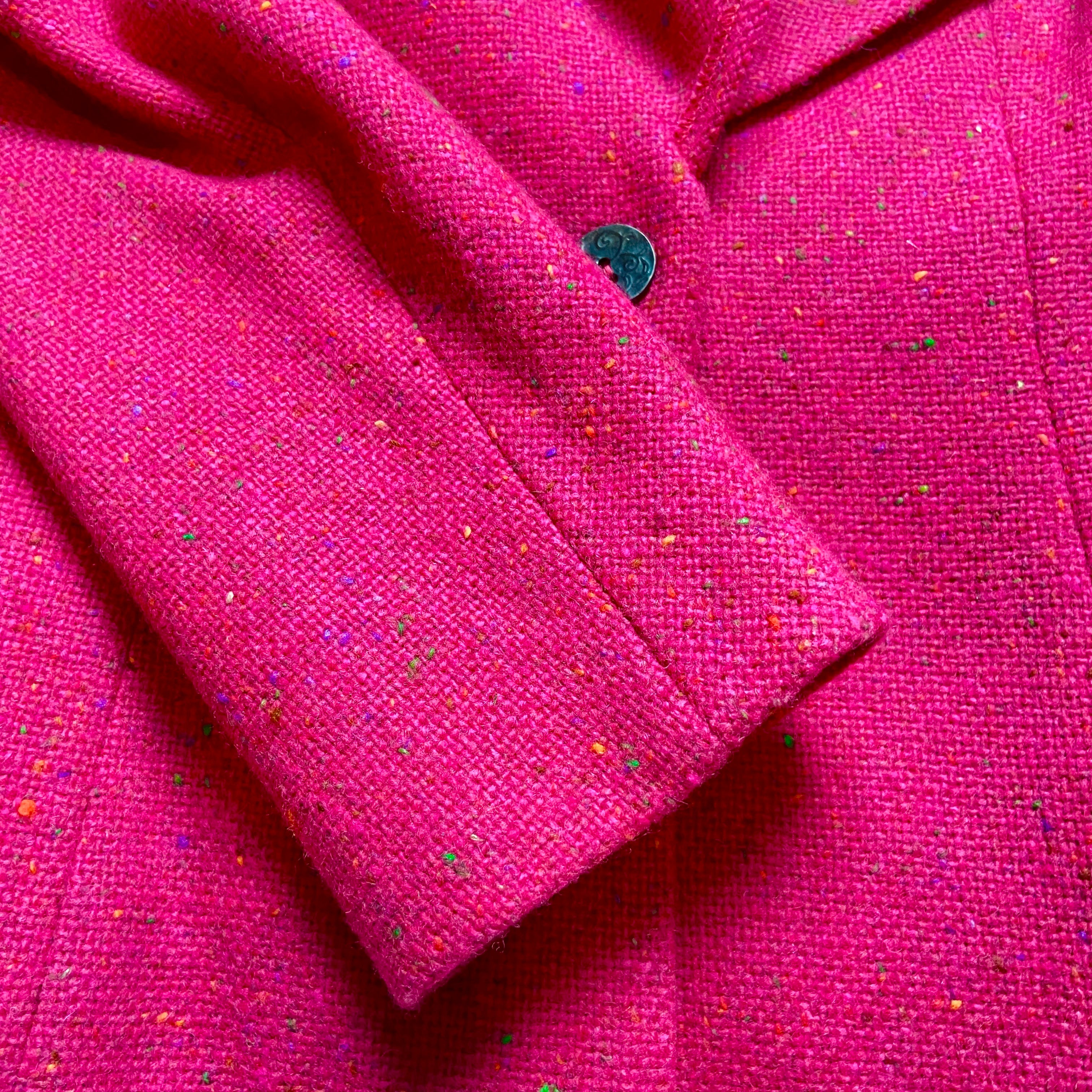 Dior fw1998 galliano pink sprinkle wool blazer coat bar jacket - 13