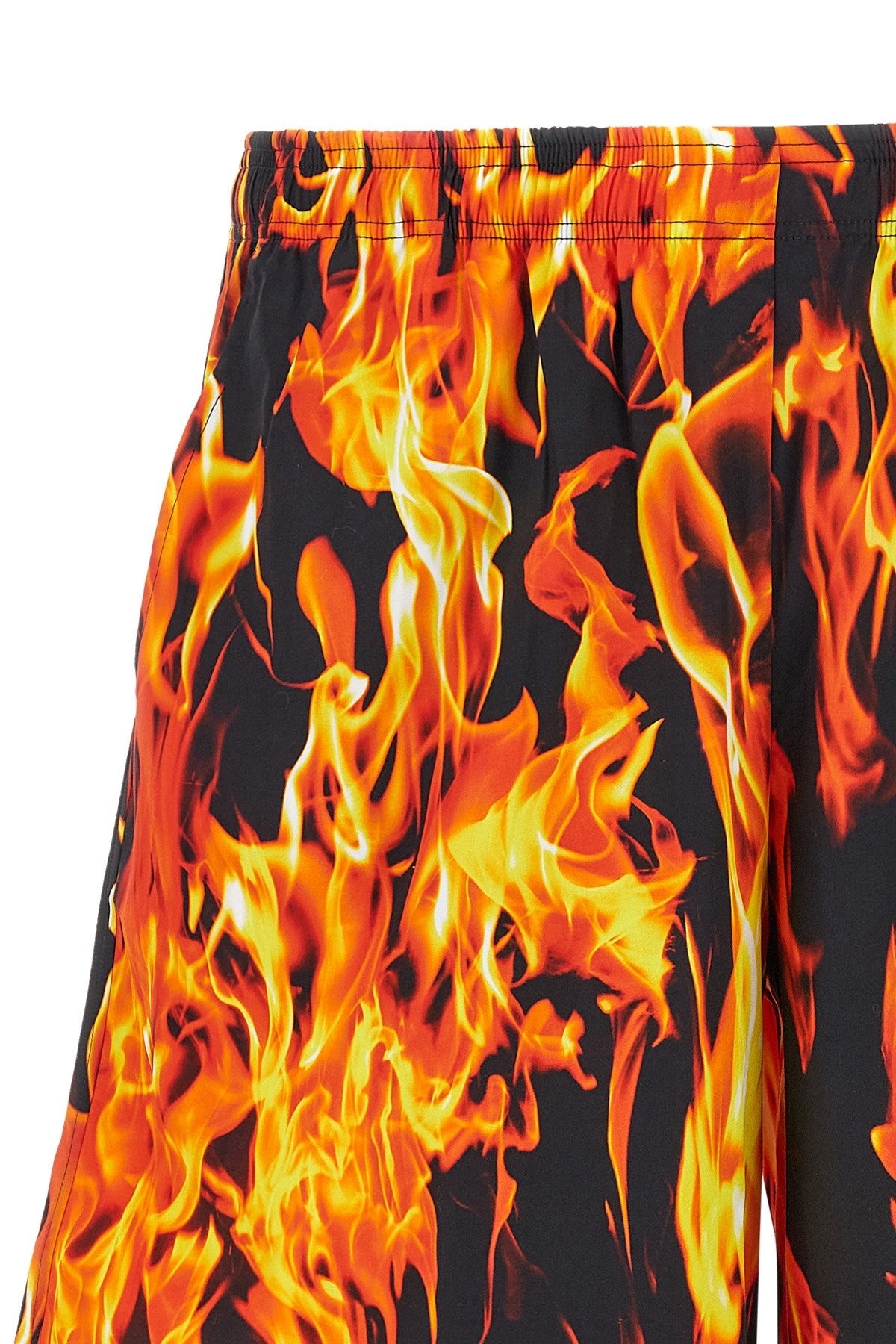 Vetements Men 'Black & Orange Fire' Bermuda Shorts - 3