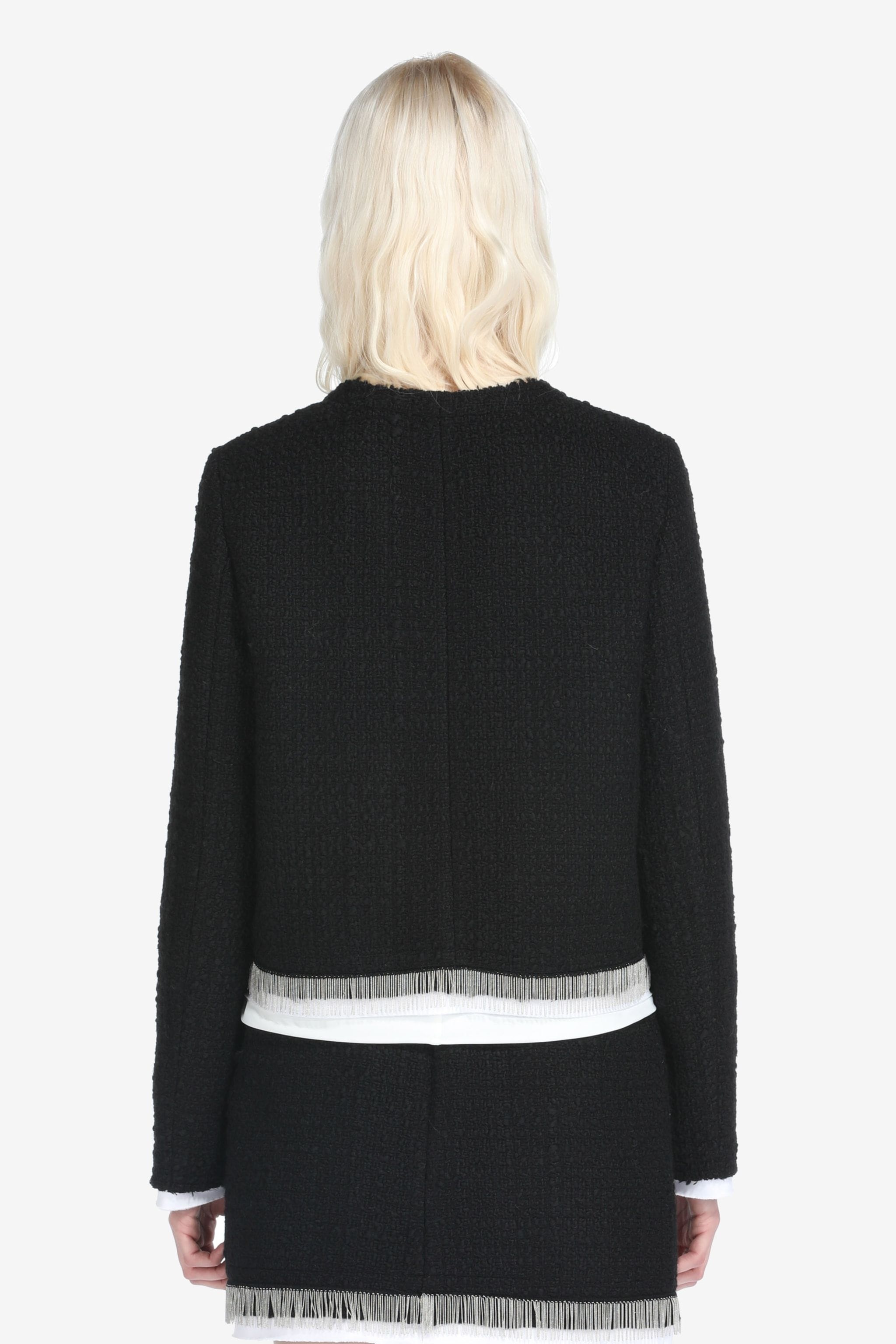 BOUCLÉ FRINGE-TRIM JACKET - 2