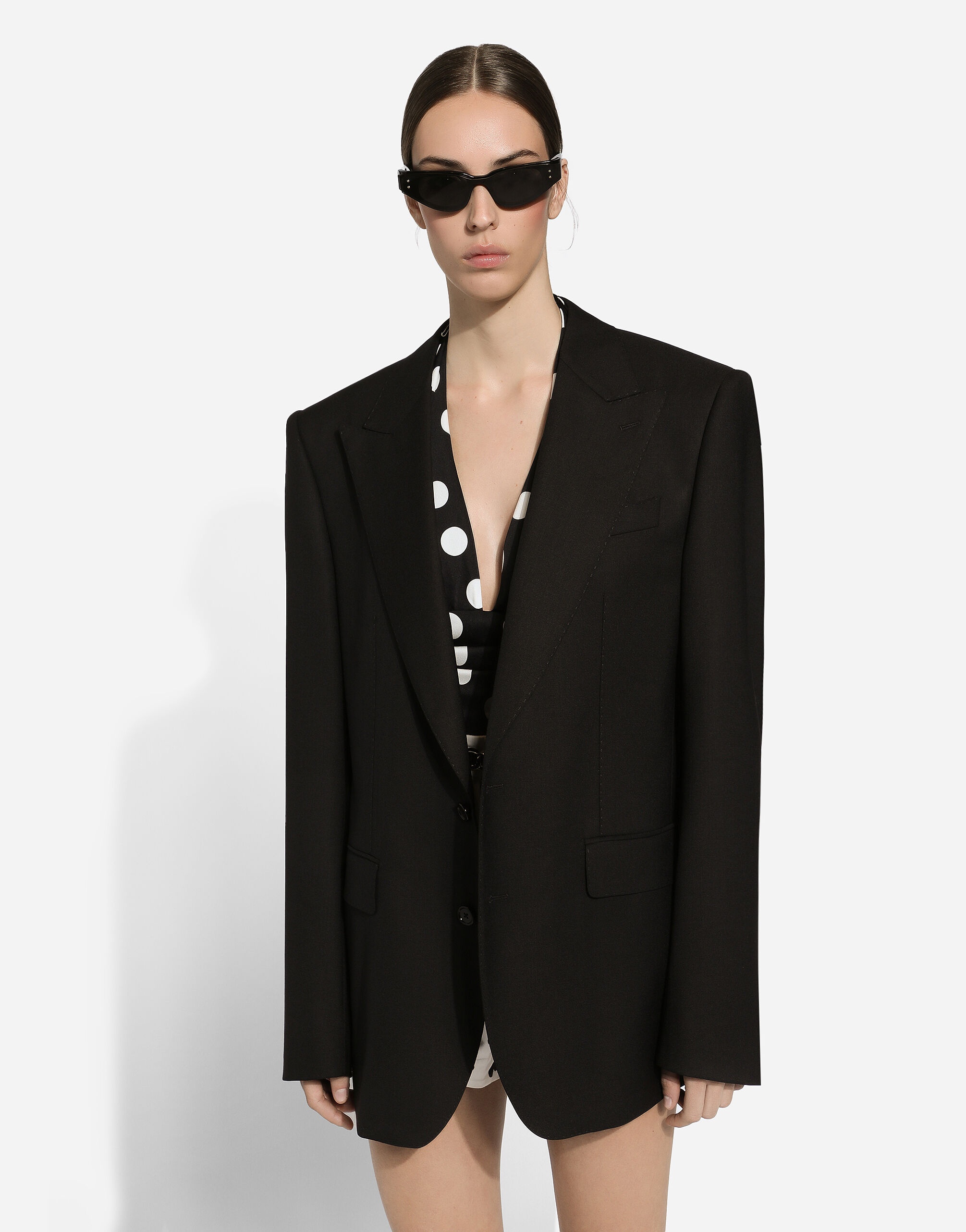 Single-breasted woolen jacket - 4