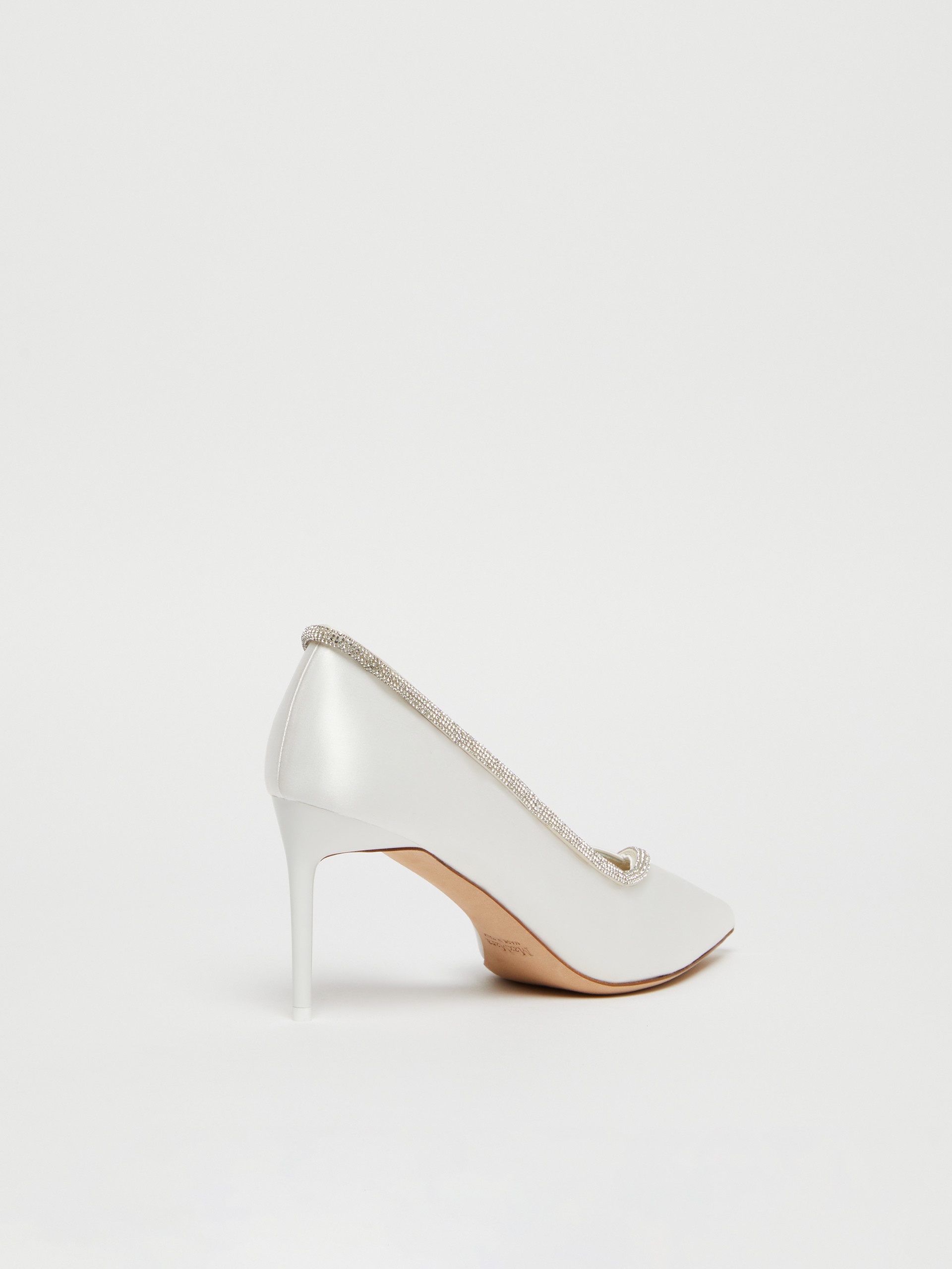 PUMPCRYSTAL80 Crystal-adorned satin court shoes - 3