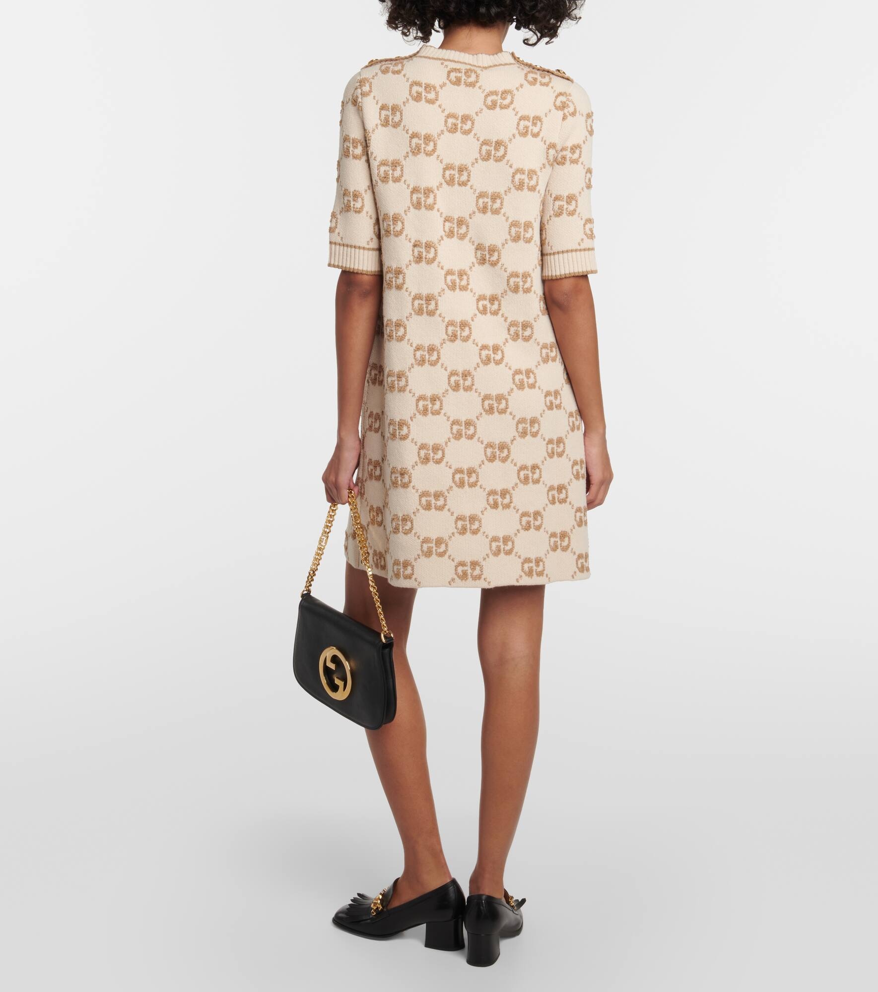 GG jacquard wool bouclé minidress - 3