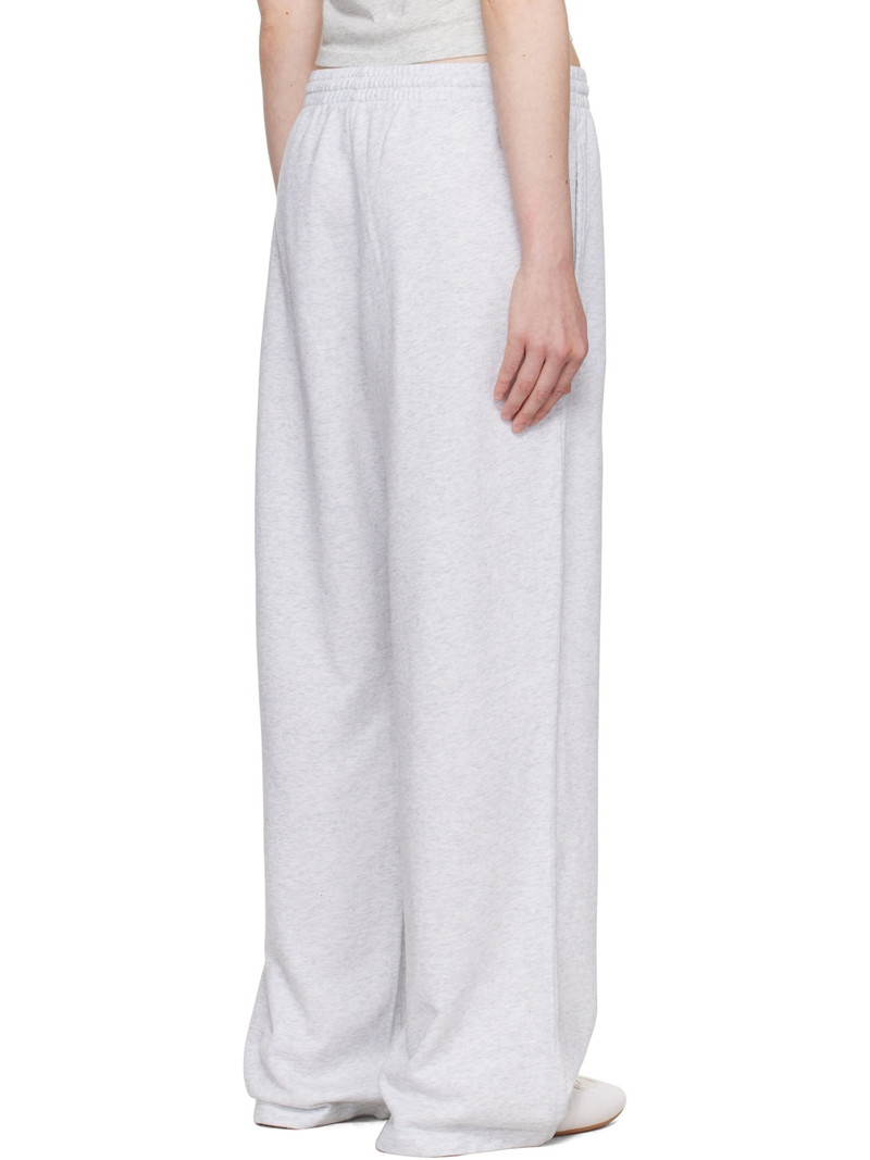 Gray Summer Fleece Straight Leg Sweatpants 3