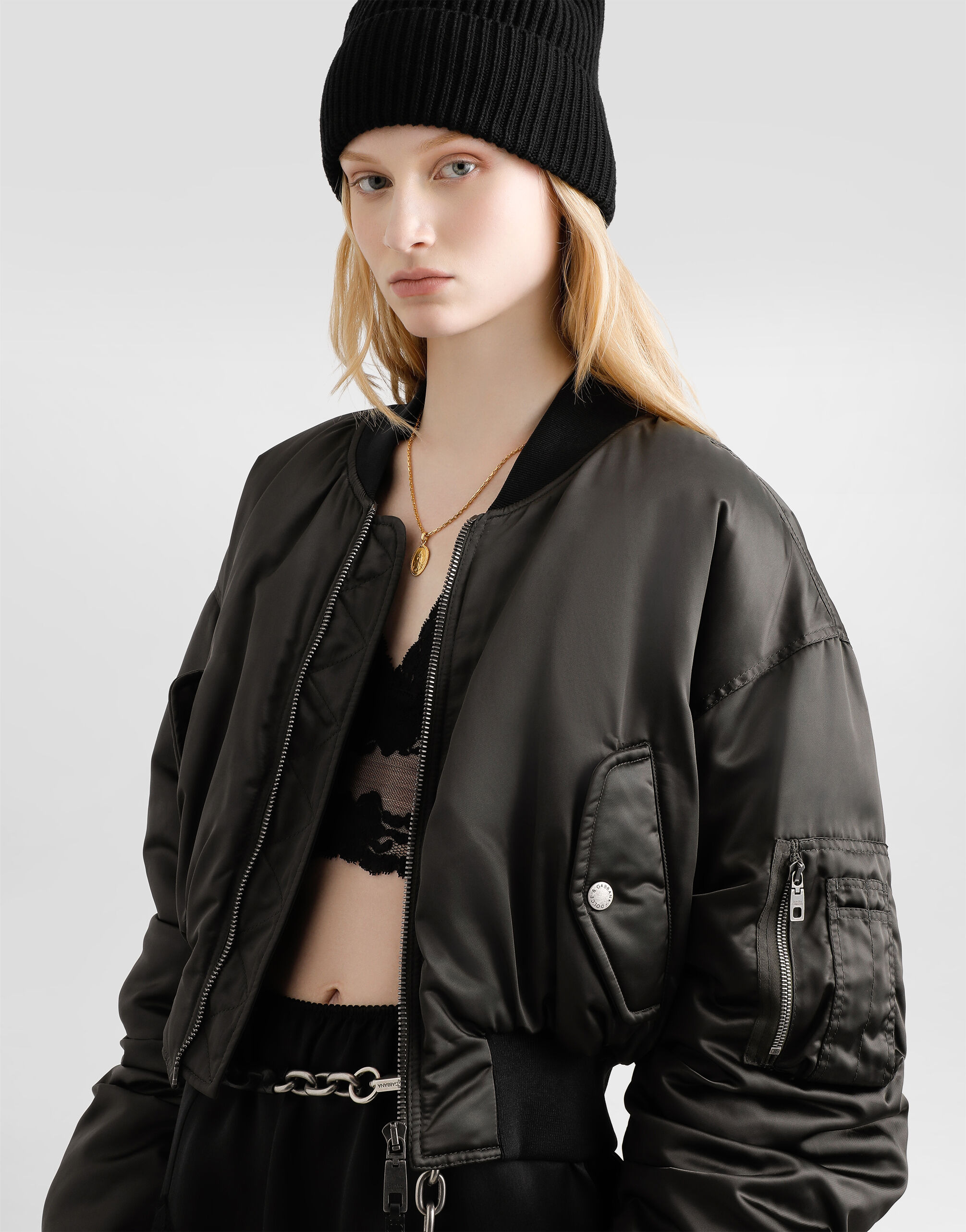 Oversized nylon canvas jacket - 4