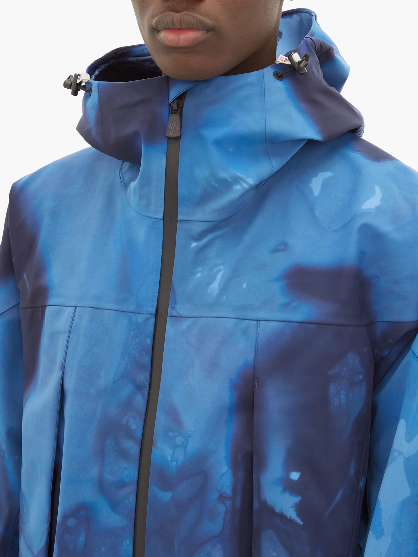 Tie-dye effect technical shell hooded jacket - 4