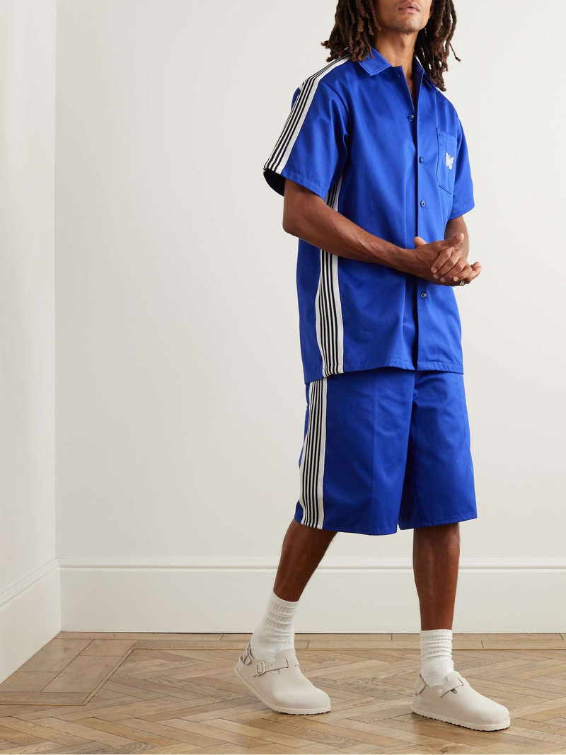 NEEDLES Webbing-Trimmed Embroidered Twill Shirt outlook