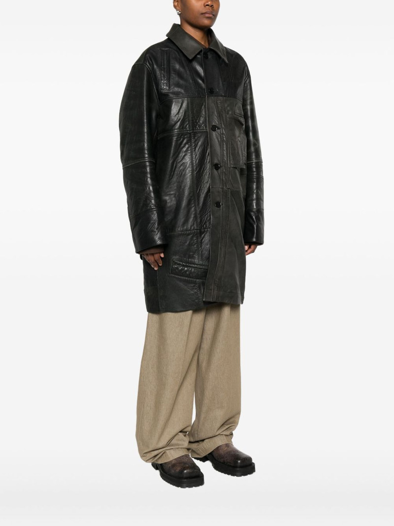 leather single-breasted coat 3