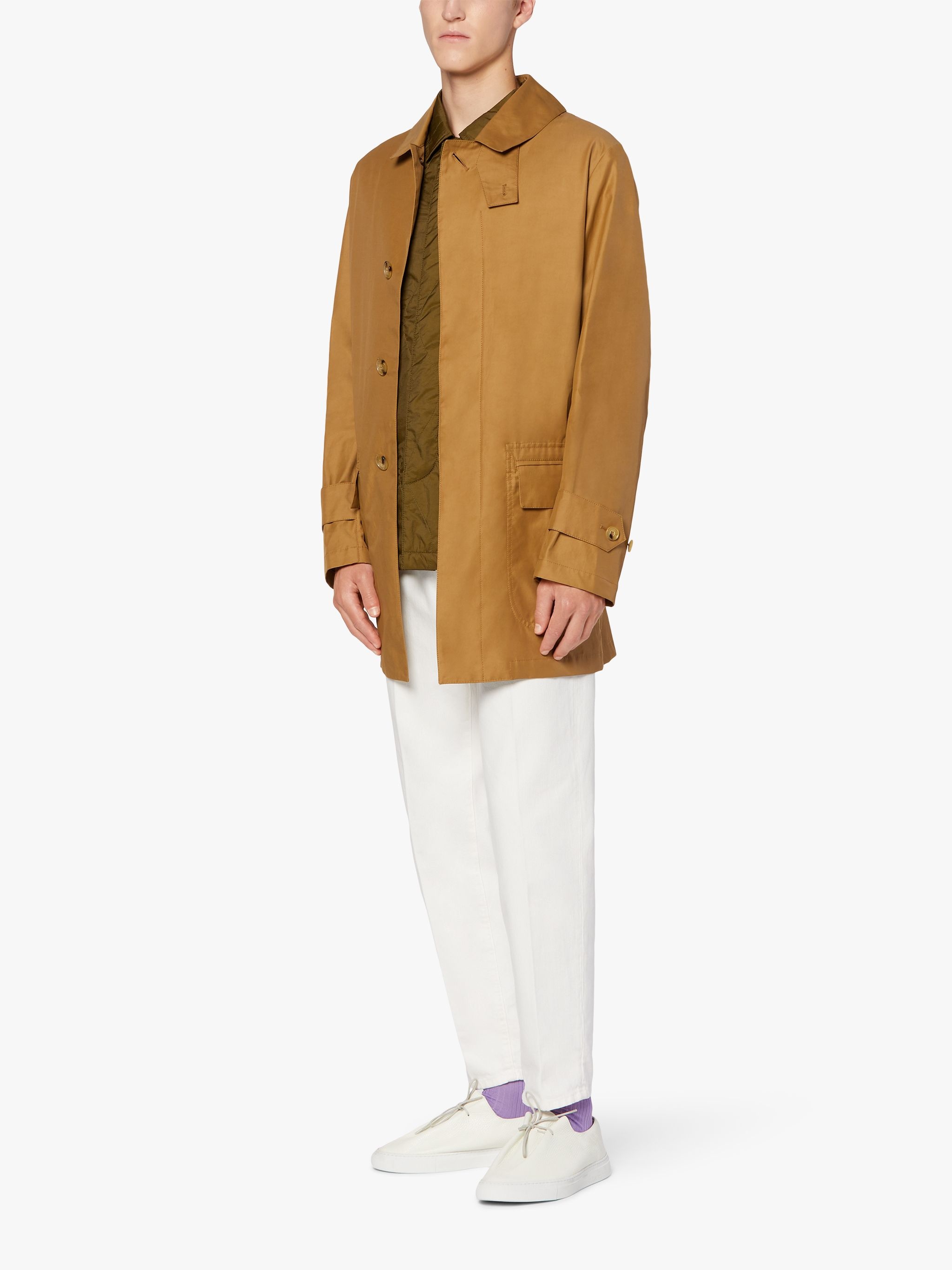 A-LINE TORRENTIAL MOCHA COTTON BLEND RAINCOAT | GMM-220 - 4