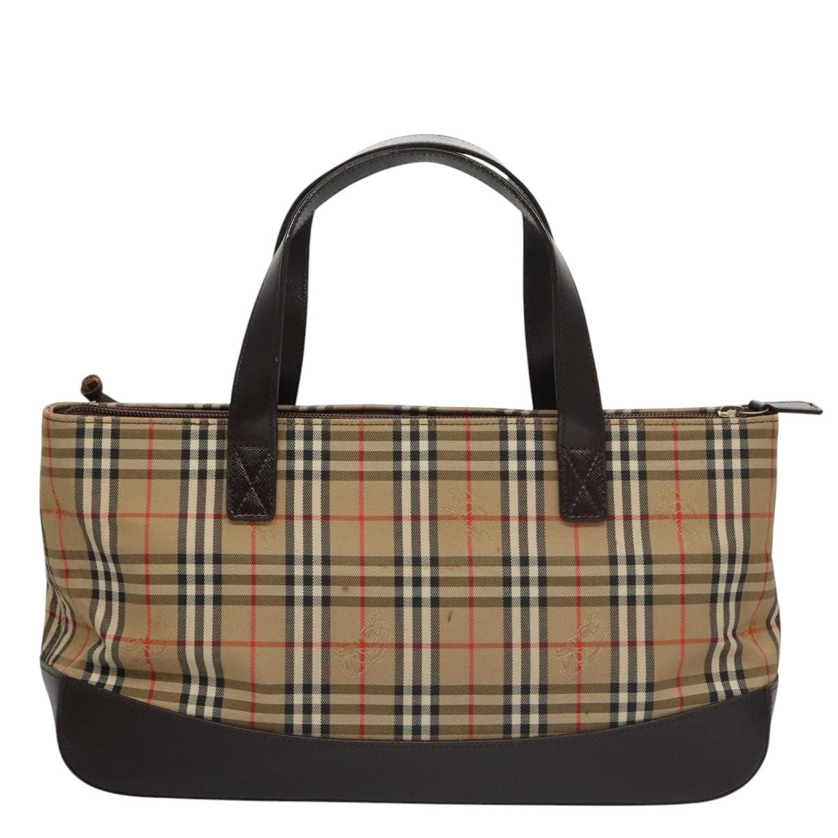 Burberry Nova Check Hand Bag Canvas Black Beige - 2