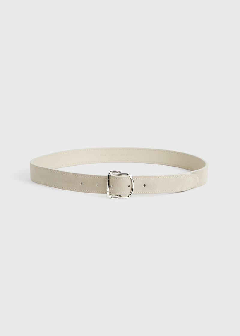 Swirl suede belt pearl 3