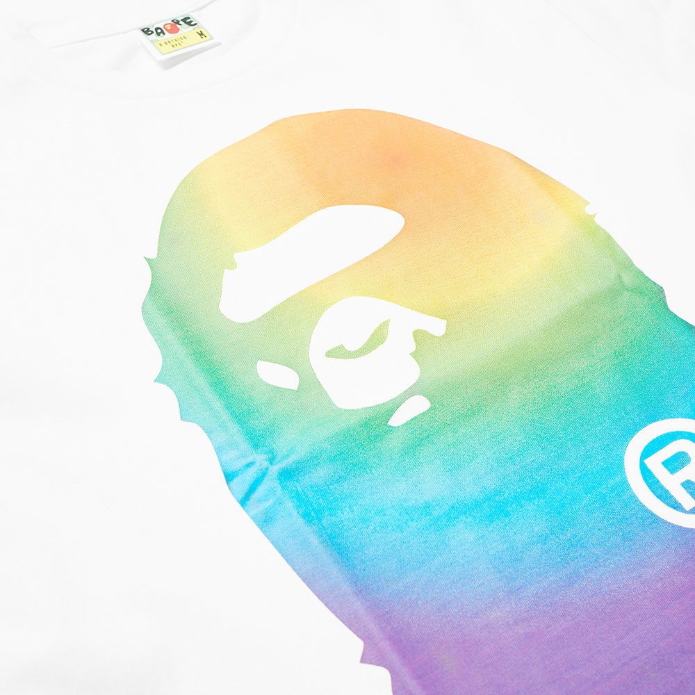 A Bathing Ape Rainbow Big Ape Head Tee - 2