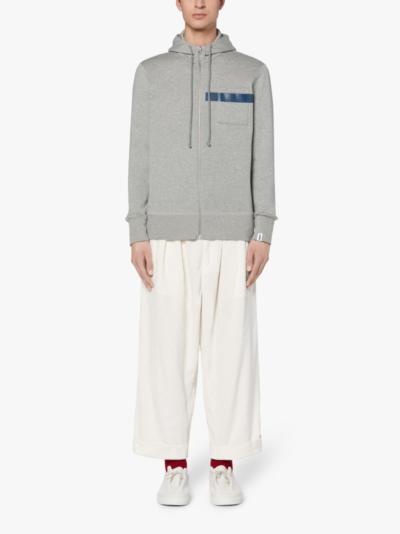 Mackintosh GREY X NAVY COTTON HOODED SWEATSHIRT | GJM-208 outlook
