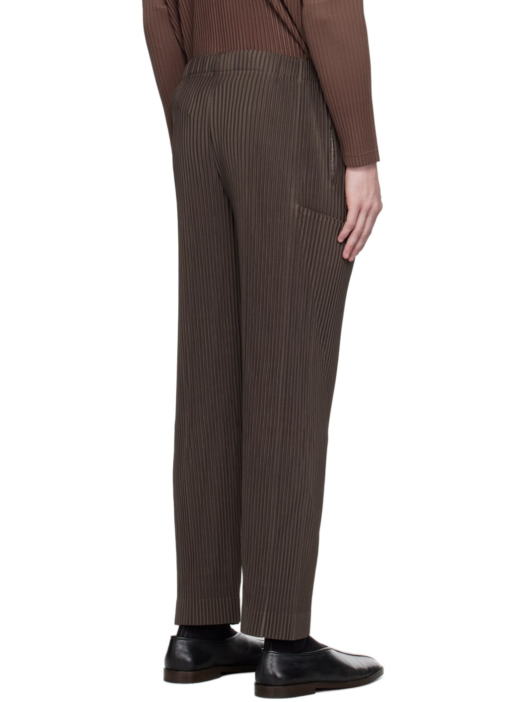 Brown Unfold Trousers - 3