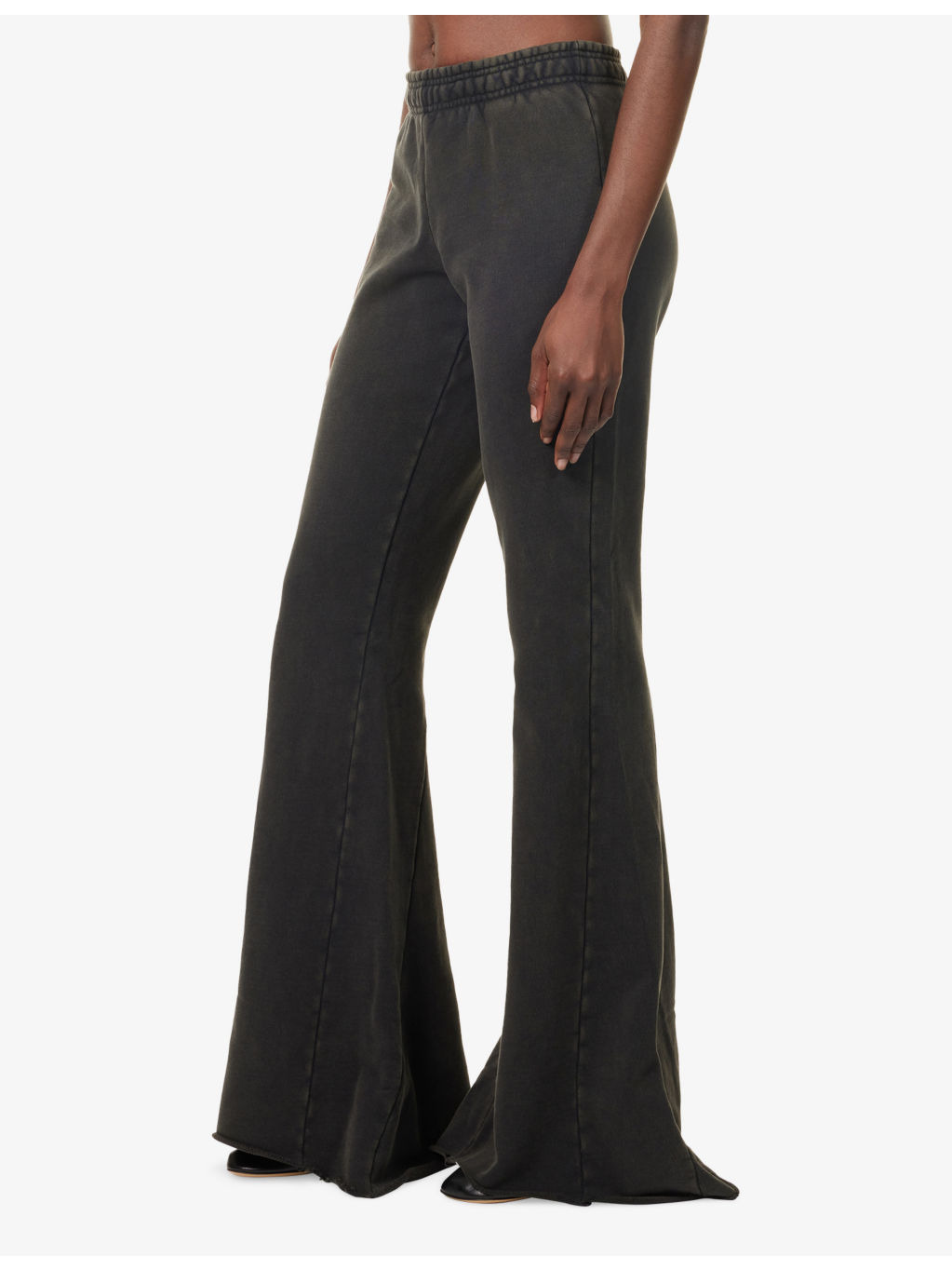 Heavy relaxed-fit flared organic-cotton jersey jogging bottoms - 3