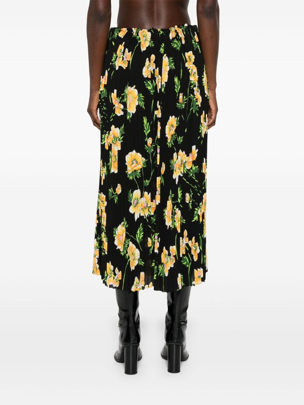 floral-print pleated skirt - 4