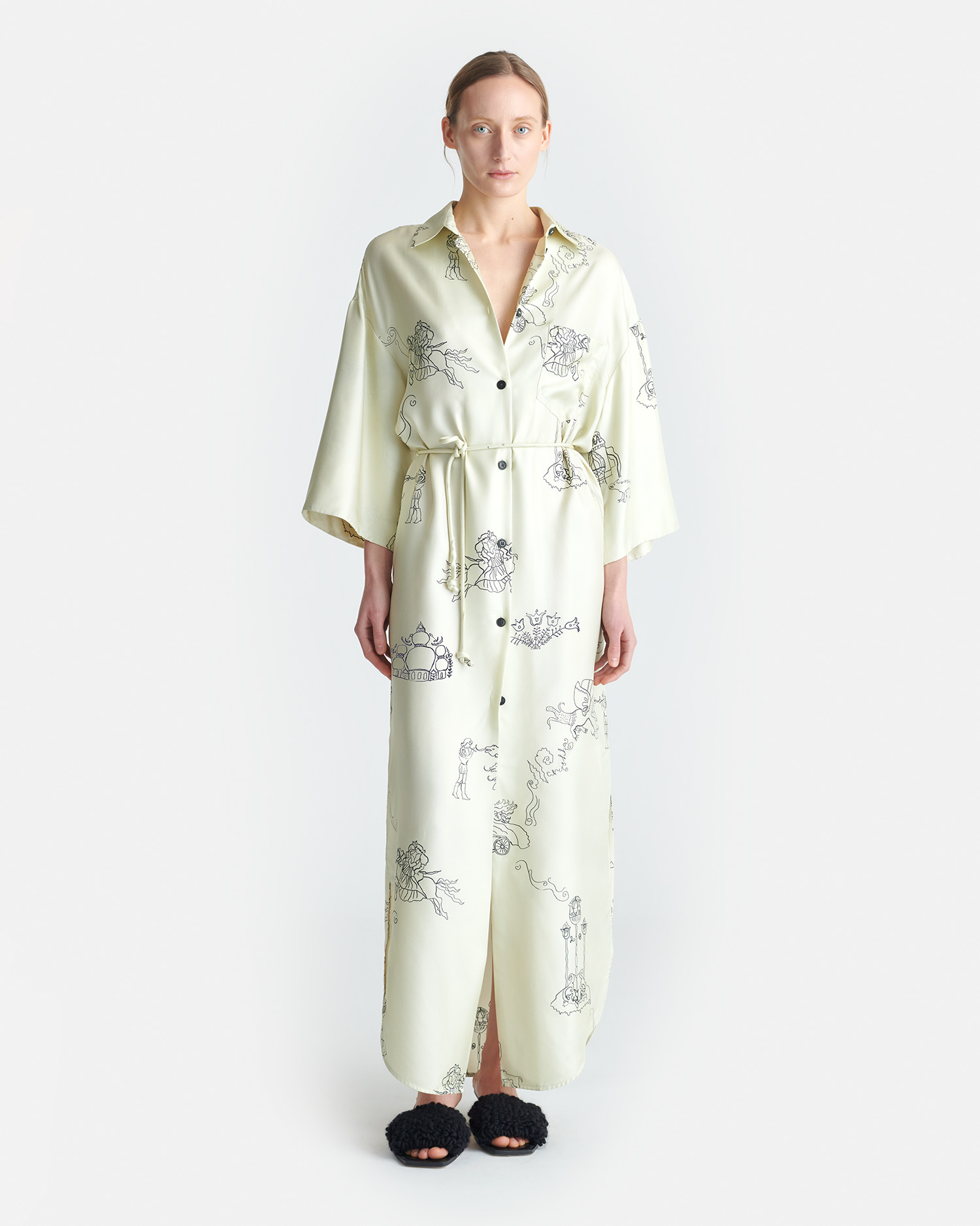 Printed Silk Twill Shirt Dress - 3