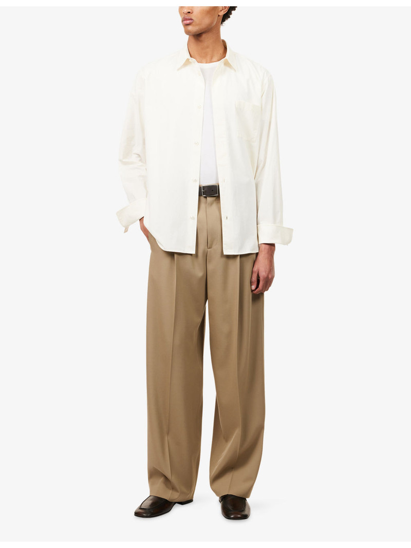 The Row Thom Pressed-Pleat Wool Trousers outlook