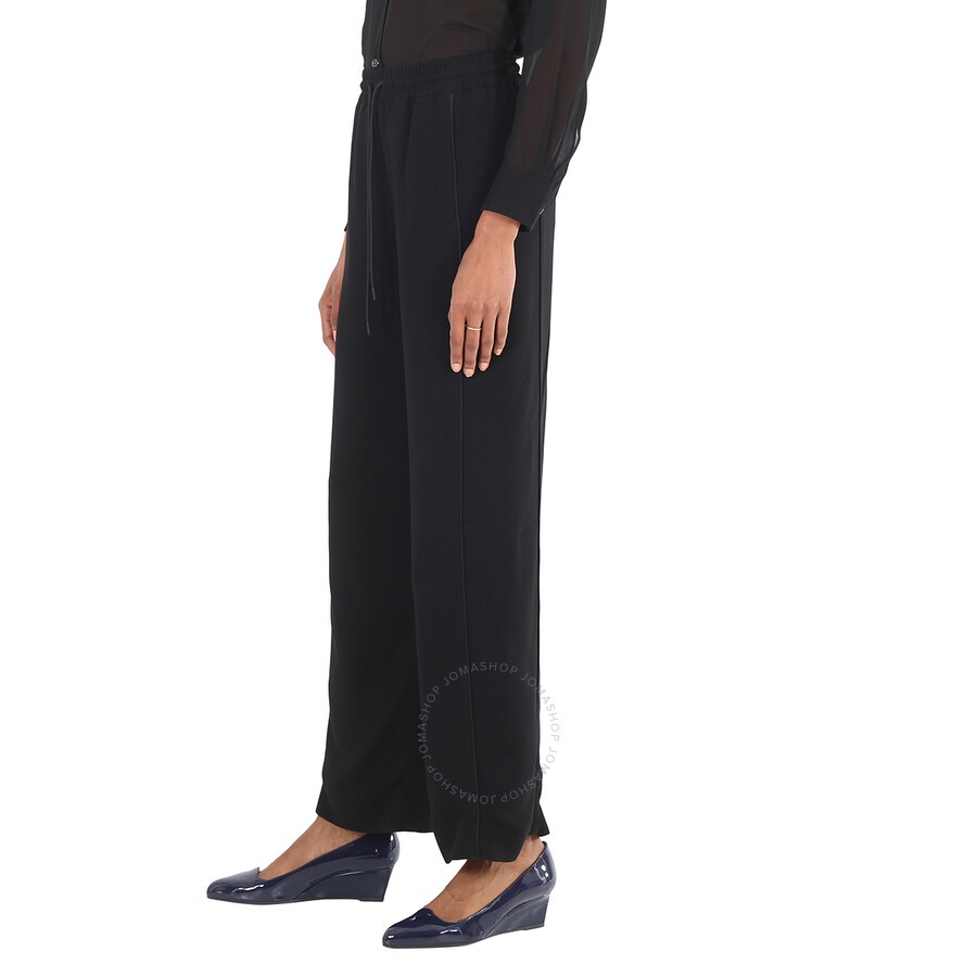 Burberry Ladies Black High-Waisted Wide-Leg Trousers - 5
