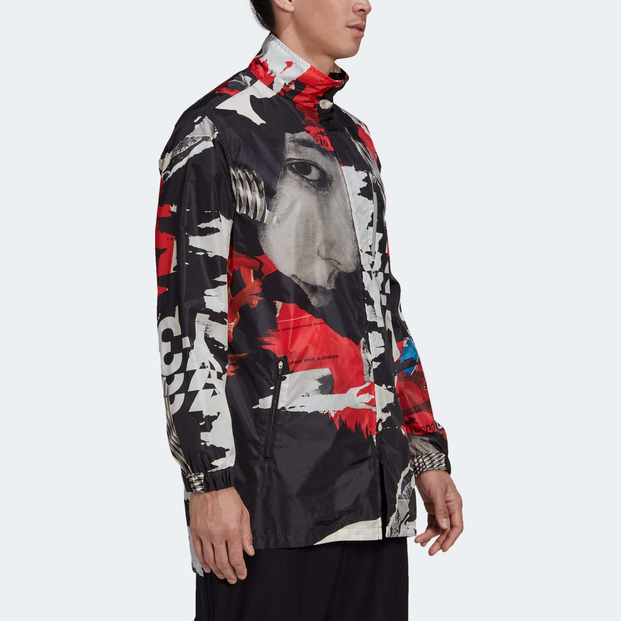 Men's Y-3 Graffiti Printing Loose Long Sleeves Jacket Multi-Color GK4375 - 2