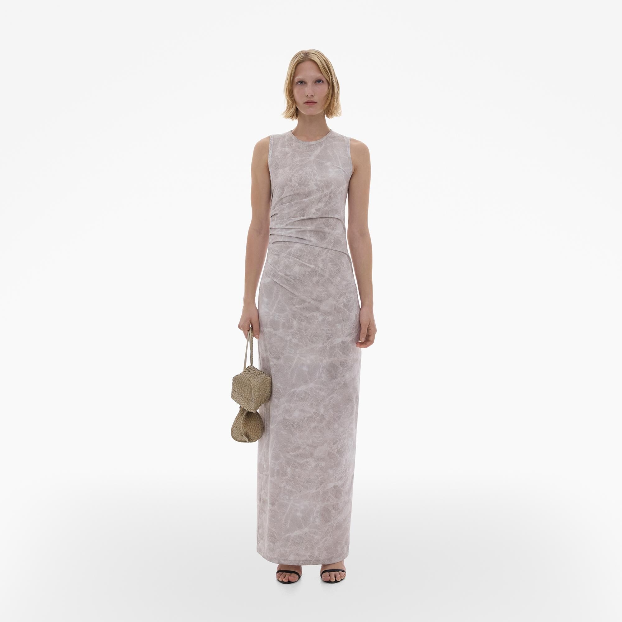 PRINTED RUCHED TANK DRESS - 2