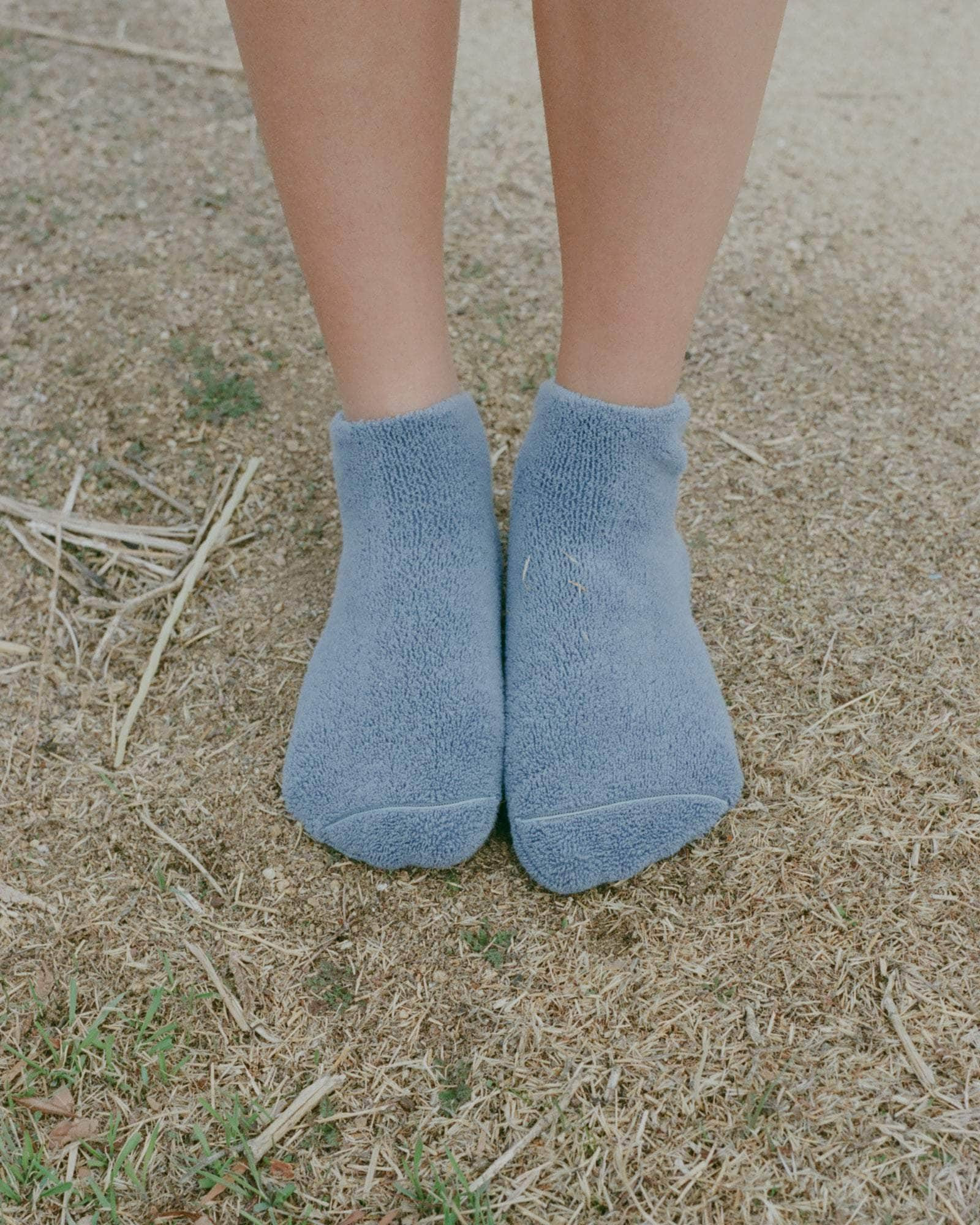 Buckle Ankle Socks - Textured Organic Cotton - 1