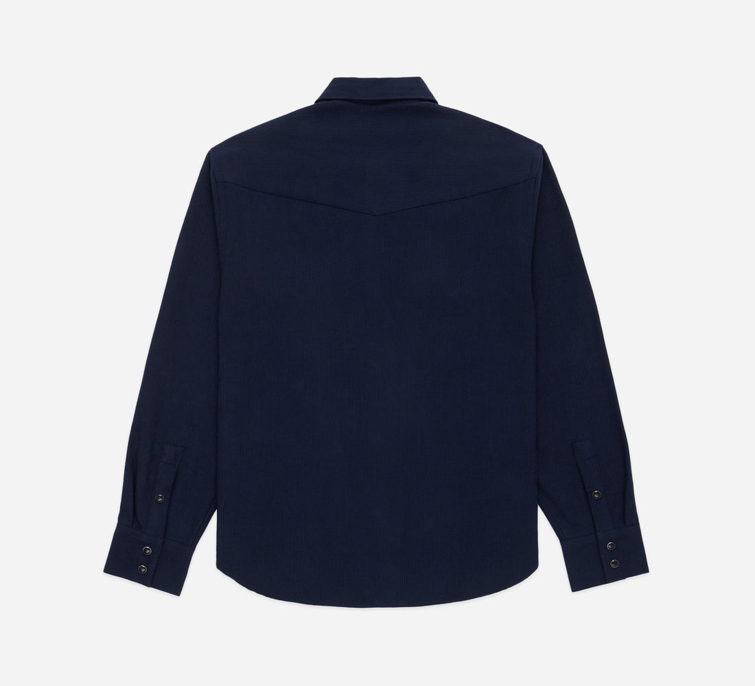 Snap Western Shirt - Midnight Shadow Stripe - 2