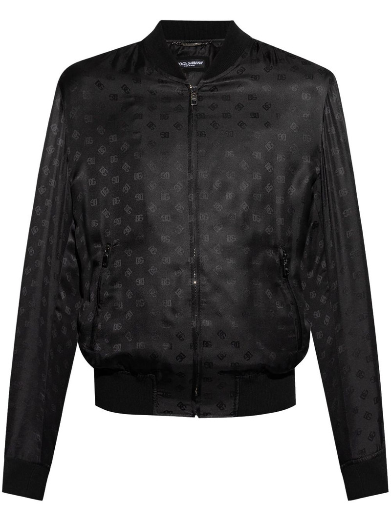 logo-print bomber jacket 1