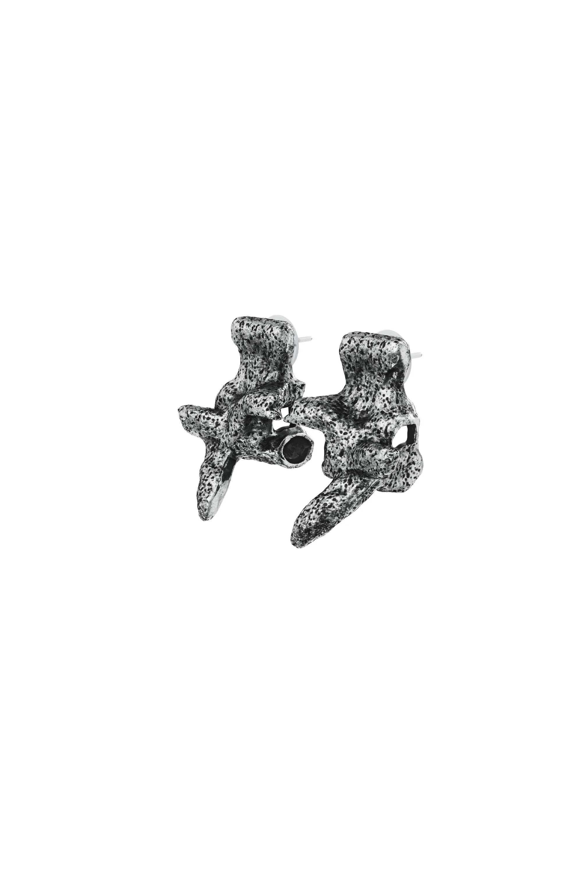 SILVER-TONE STUD EARRINGS - 1