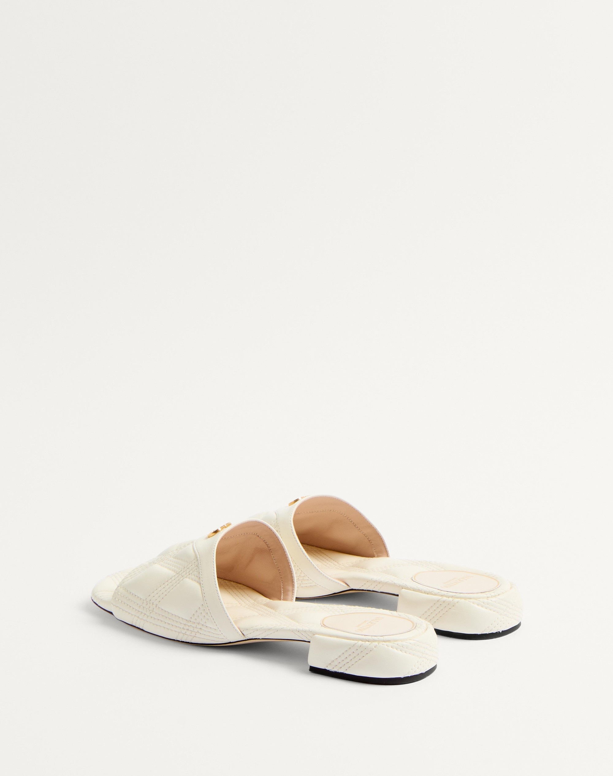 QUILTIE 67 QUILTED NAPPA LEATHER SLIDE SANDAL 20MM - 5