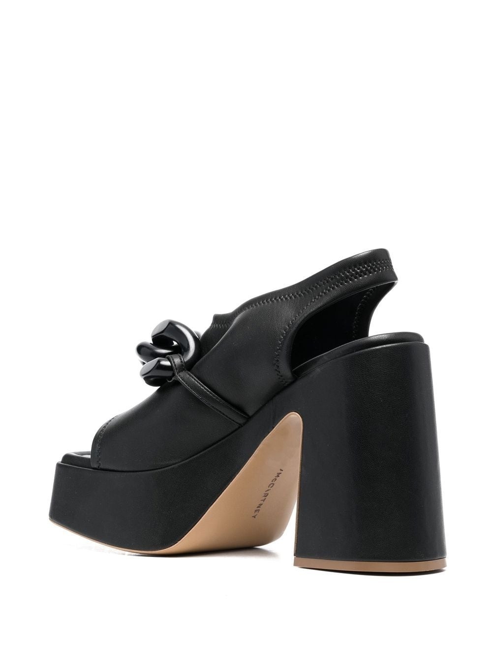chain-link 125mm block heel sandals - 3