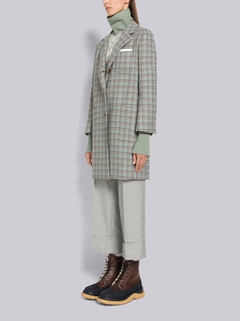 Thom Browne Houndstooth Lambswool Sack Overcoat outlook