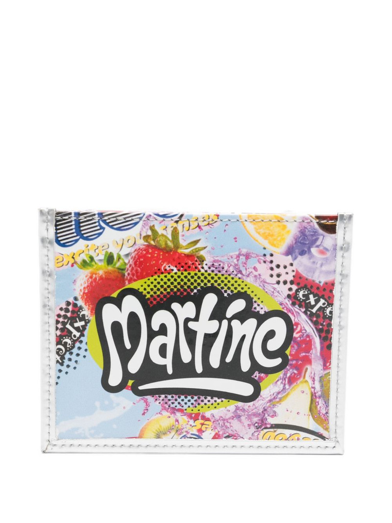 Martine Rose fruit-print logo-print card holder outlook