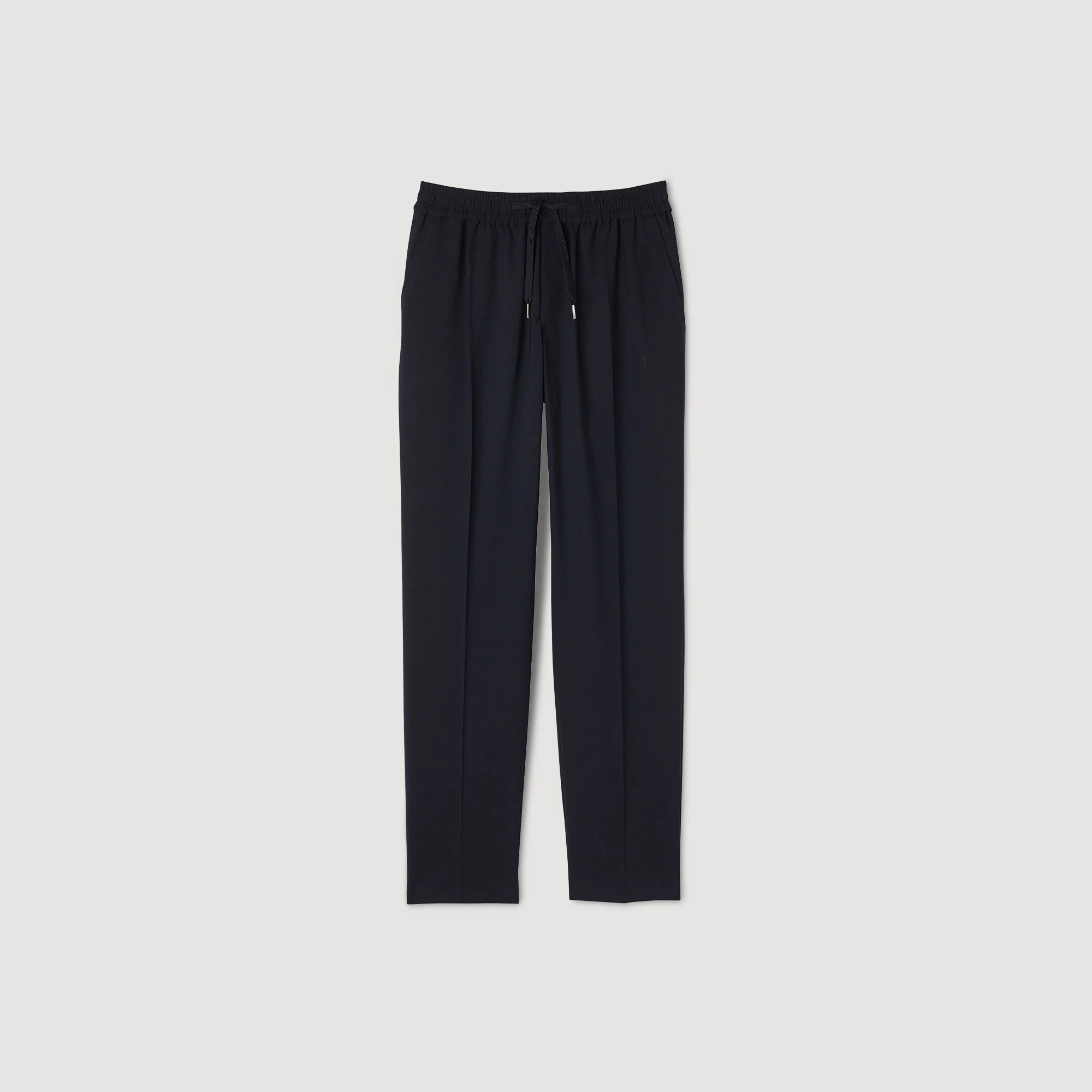 ELASTICATED STRAIGHT-LEG PANTS - 1