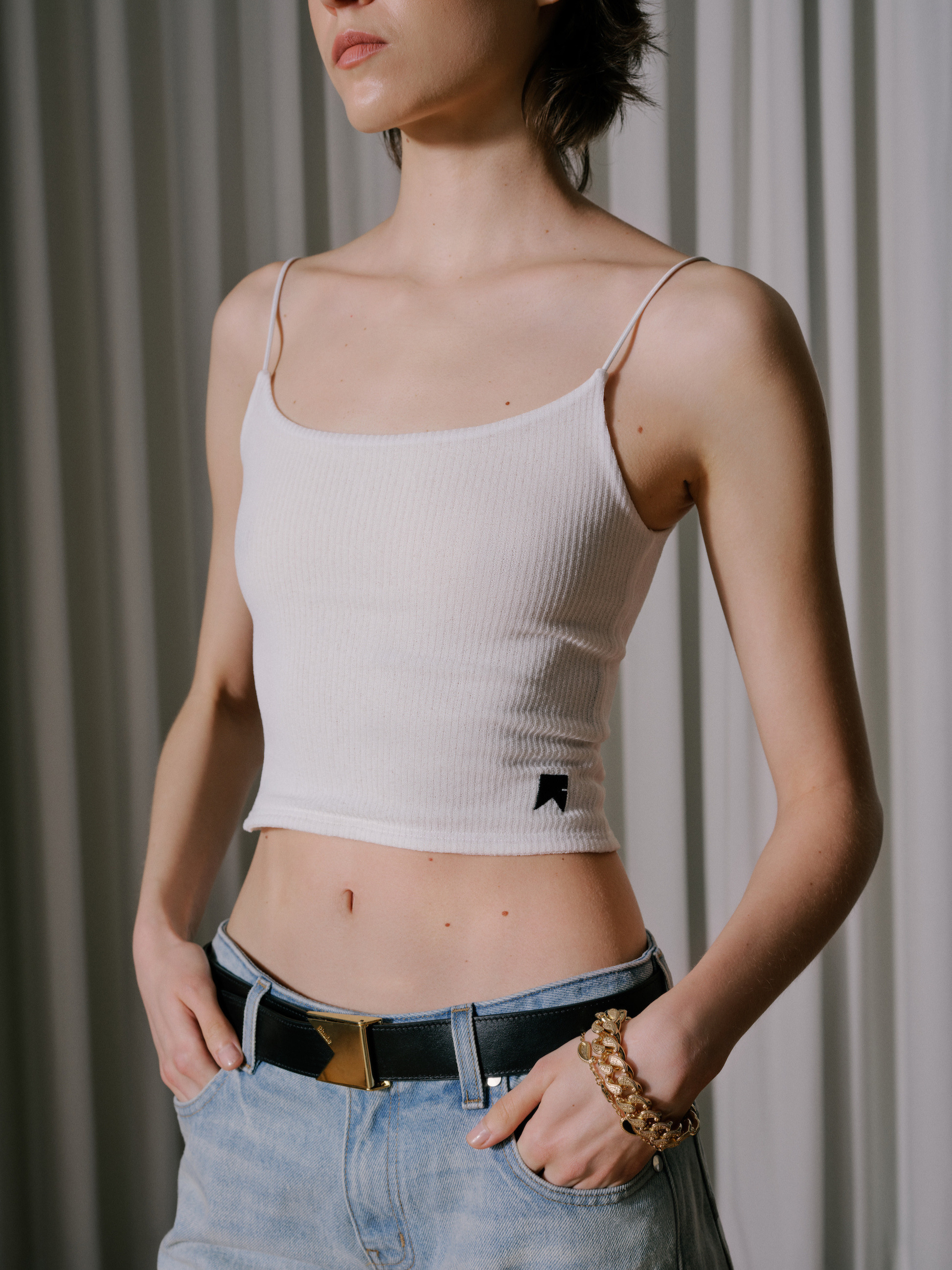 SHEER RIB KNIT TANKTOP - 6