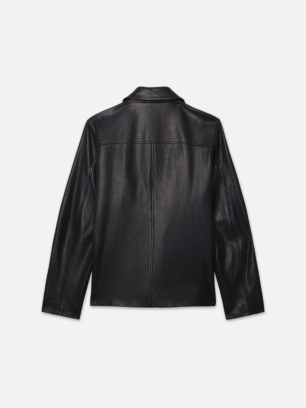 Utility Leather Jacket in Black - 3