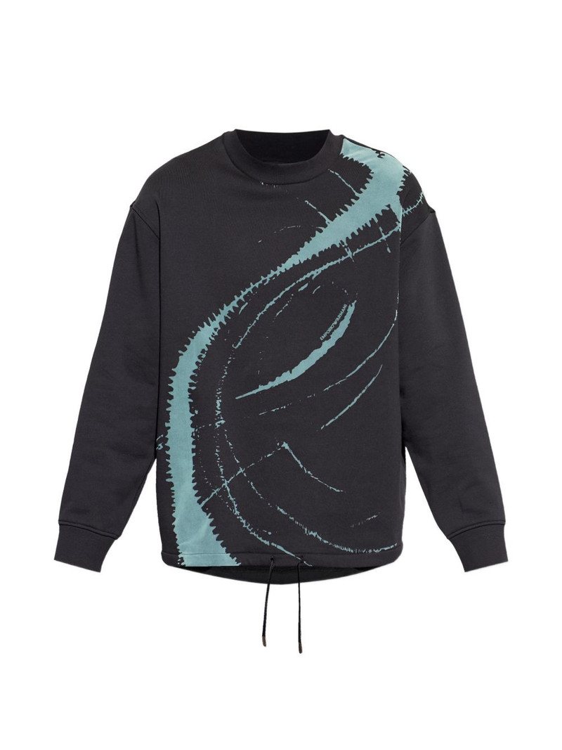 graphic-print drawstring sweatshirt 1