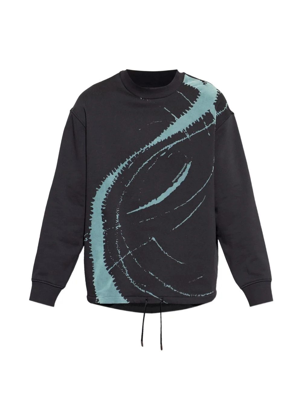 graphic-print drawstring sweatshirt - 1